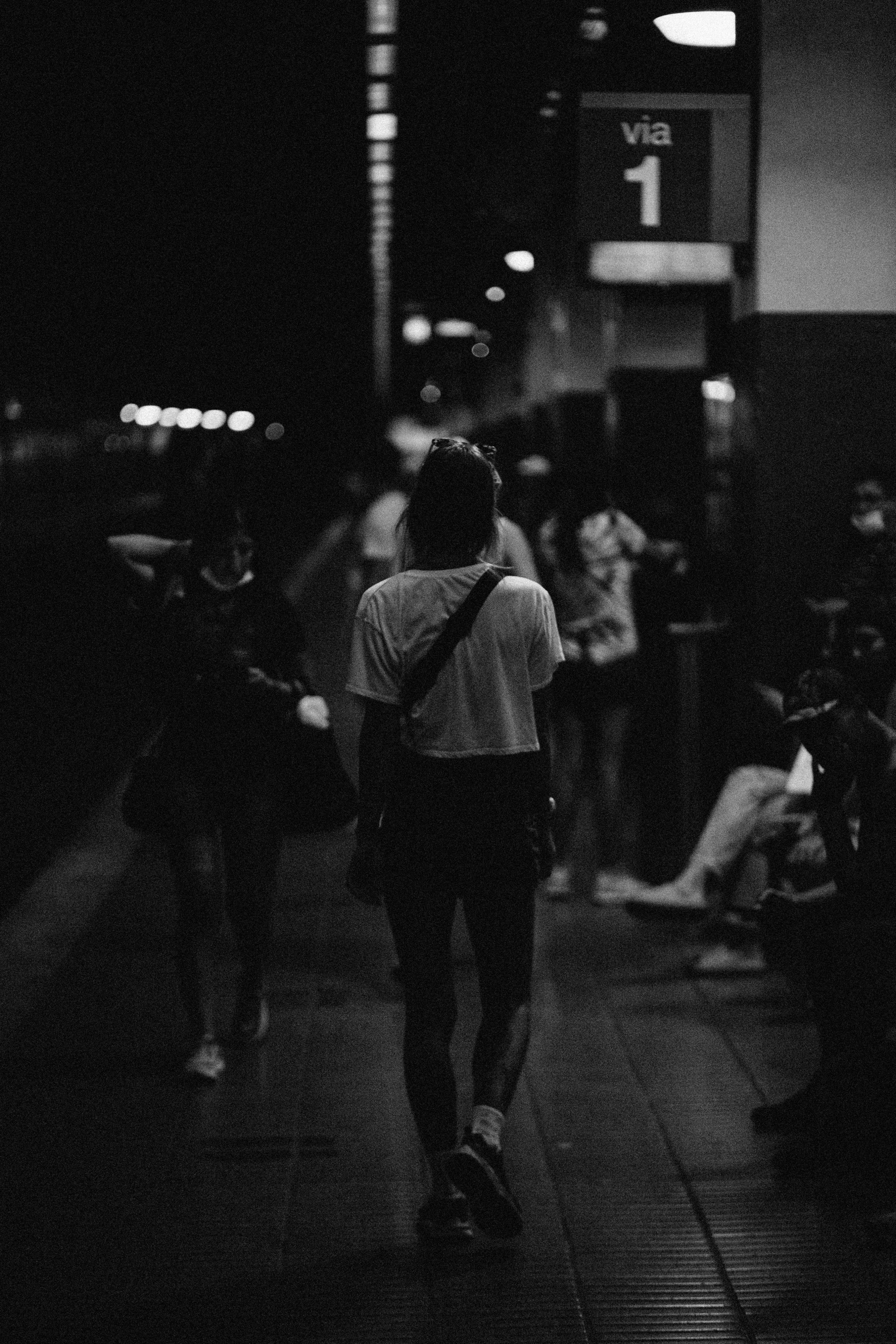 Person looking at misty mountain